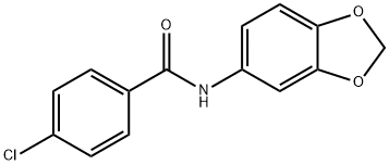 N-(1,3-benzodioxol-5-yl)-4-chlorobenzamide 结构式