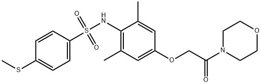 N-[2,6-dimethyl-4-(2-morpholin-4-yl-2-oxoethoxy)phenyl]-4-(methylsulfanyl)benzenesulfonamide 结构式