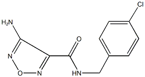 4-amino-N-(4-chlorobenzyl)-1,2,5-oxadiazole-3-carboxamide 结构式