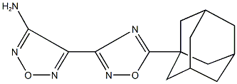 4-[5-(1-adamantyl)-1,2,4-oxadiazol-3-yl]-1,2,5-oxadiazol-3-amine 结构式