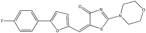 5-{[5-(4-fluorophenyl)-2-furyl]methylene}-2-(4-morpholinyl)-1,3-thiazol-4(5H)-one 结构式