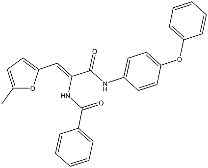 N-{2-(5-methyl-2-furyl)-1-[(4-phenoxyanilino)carbonyl]vinyl}benzamide 结构式