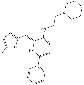 N-[2-(5-methyl-2-furyl)-1-({[2-(4-morpholinyl)ethyl]amino}carbonyl)vinyl]benzamide 结构式