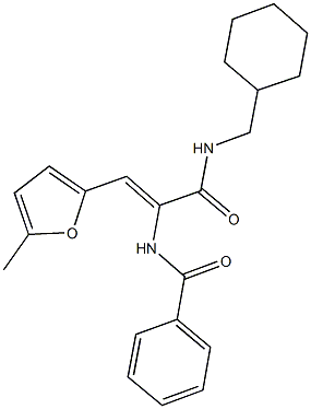 N-[1-{[(cyclohexylmethyl)amino]carbonyl}-2-(5-methyl-2-furyl)vinyl]benzamide 结构式