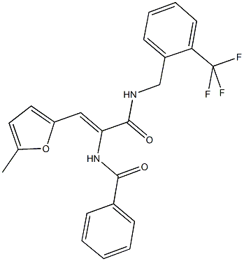 N-[2-(5-methyl-2-furyl)-1-({[2-(trifluoromethyl)benzyl]amino}carbonyl)vinyl]benzamide 结构式