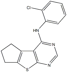 N-(2-chlorophenyl)-N-(6,7-dihydro-5H-cyclopenta[4,5]thieno[2,3-d]pyrimidin-4-yl)amine 结构式