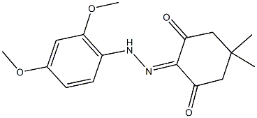 5,5-dimethyl-1,2,3-cyclohexanetrione 2-[(2,4-dimethoxyphenyl)hydrazone] 结构式