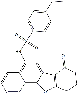 4-ethyl-N-(7-oxo-7,8,9,10-tetrahydronaphtho[1,2-b][1]benzofuran-5-yl)benzenesulfonamide 结构式