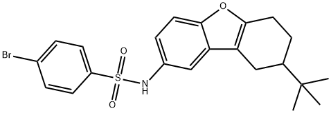 4-bromo-N-(8-tert-butyl-6,7,8,9-tetrahydrodibenzo[b,d]furan-2-yl)benzenesulfonamide 结构式