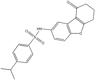 4-isopropyl-N-(9-oxo-6,7,8,9-tetrahydrodibenzo[b,d]furan-2-yl)benzenesulfonamide 结构式