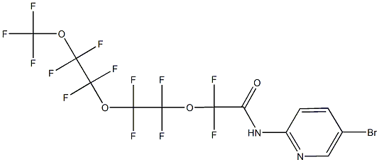 N-(5-bromo-2-pyridinyl)-2,2-difluoro-2-{1,1,2,2-tetrafluoro-2-[1,1,2,2-tetrafluoro-2-(trifluoromethoxy)ethoxy]ethoxy}acetamide 结构式