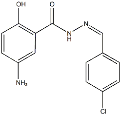 5-amino-N'-(4-chlorobenzylidene)-2-hydroxybenzohydrazide 结构式