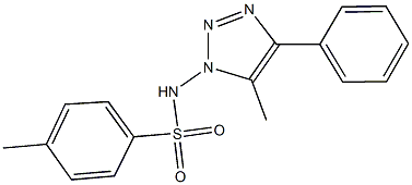 4-methyl-N-(5-methyl-4-phenyl-1H-1,2,3-triazol-1-yl)benzenesulfonamide 结构式