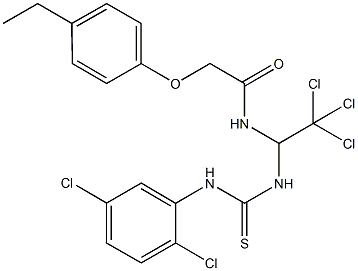 2-(4-ethylphenoxy)-N-(2,2,2-trichloro-1-{[(2,5-dichloroanilino)carbothioyl]amino}ethyl)acetamide 结构式