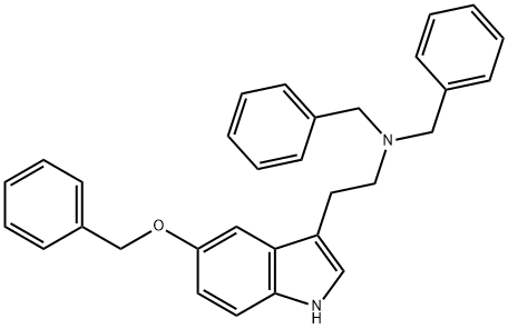 N,N-dibenzyl-N-{2-[5-(benzyloxy)-1H-indol-3-yl]ethyl}amine 结构式