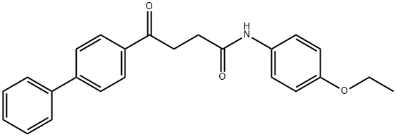 4-[1,1'-biphenyl]-4-yl-N-(4-ethoxyphenyl)-4-oxobutanamide 结构式