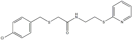 2-[(4-chlorobenzyl)sulfanyl]-N-[2-(pyridin-2-ylsulfanyl)ethyl]acetamide 结构式