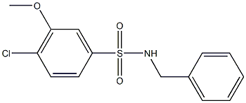 N-benzyl-4-chloro-3-methoxybenzenesulfonamide 结构式