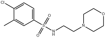 4-chloro-3-methyl-N-[2-(4-morpholinyl)ethyl]benzenesulfonamide 结构式