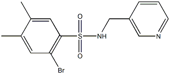 2-bromo-4,5-dimethyl-N-(3-pyridinylmethyl)benzenesulfonamide 结构式