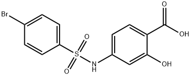 4-{[(4-bromophenyl)sulfonyl]amino}-2-hydroxybenzoic acid 结构式