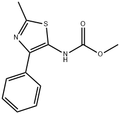 N-(2-甲基-4-苯基-1,3-噻唑-5-基)氨基甲酸甲酯 结构式