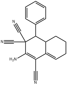 2-amino-4-phenyl-4a,5,6,7-tetrahydro-1,3,3(4H)-naphthalenetricarbonitrile 结构式