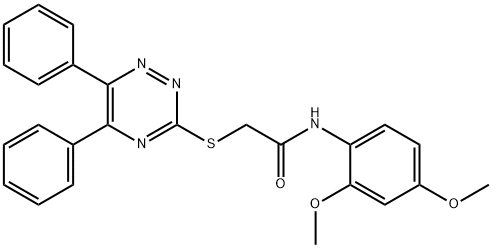 N-(2,4-dimethoxyphenyl)-2-[(5,6-diphenyl-1,2,4-triazin-3-yl)sulfanyl]acetamide 结构式