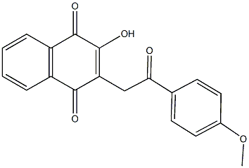 2-hydroxy-3-[2-(4-methoxyphenyl)-2-oxoethyl]naphthoquinone 结构式