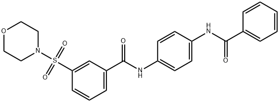 N-[4-(benzoylamino)phenyl]-3-(4-morpholinylsulfonyl)benzamide 结构式