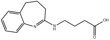 4-(1,3,4,5-tetrahydro-2H-1-benzazepin-2-ylideneamino)butanoic acid 结构式