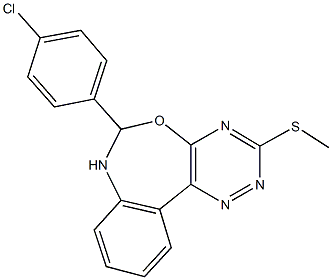 6-(4-chlorophenyl)-3-(methylsulfanyl)-6,7-dihydro[1,2,4]triazino[5,6-d][3,1]benzoxazepine 结构式