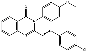 2-[2-(4-chlorophenyl)vinyl]-3-(4-methoxyphenyl)-4(3H)-quinazolinone 结构式