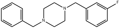 1-benzyl-4-(3-fluorobenzyl)piperazine 结构式