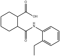 2-[(2-ethylanilino)carbonyl]cyclohexanecarboxylic acid 结构式