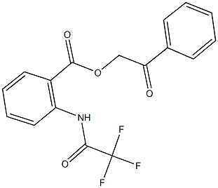 2-oxo-2-phenylethyl 2-[(trifluoroacetyl)amino]benzoate 结构式