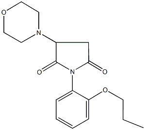 3-(4-morpholinyl)-1-(2-propoxyphenyl)-2,5-pyrrolidinedione 结构式