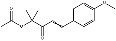 4-(4-methoxyphenyl)-1,1-dimethyl-2-oxo-3-butenyl acetate 结构式