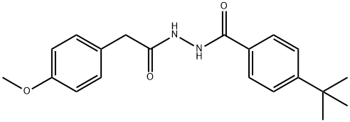 4-tert-butyl-N'-[(4-methoxyphenyl)acetyl]benzohydrazide 结构式