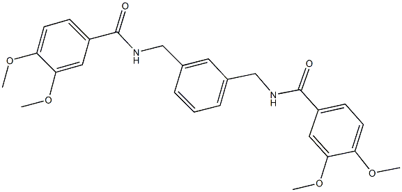 N-(3-{[(3,4-dimethoxybenzoyl)amino]methyl}benzyl)-3,4-dimethoxybenzamide 结构式