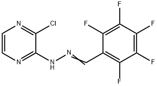 2,3,4,5,6-pentafluorobenzaldehyde (3-chloro-2-pyrazinyl)hydrazone 结构式