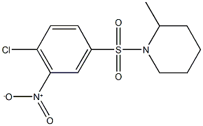 1-({4-chloro-3-nitrophenyl}sulfonyl)-2-methylpiperidine 结构式