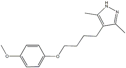 4-[4-(4-methoxyphenoxy)butyl]-3,5-dimethyl-1H-pyrazole 结构式