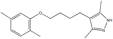 2,5-dimethylphenyl 4-(3,5-dimethyl-1H-pyrazol-4-yl)butyl ether 结构式