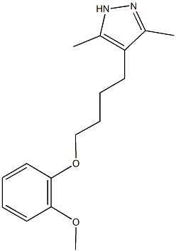 4-[4-(2-methoxyphenoxy)butyl]-3,5-dimethyl-1H-pyrazole 结构式