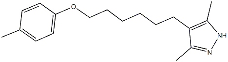 6-(3,5-dimethyl-1H-pyrazol-4-yl)hexyl 4-methylphenyl ether 结构式