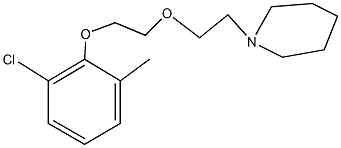 1-{2-[2-(2-chloro-6-methylphenoxy)ethoxy]ethyl}piperidine 结构式