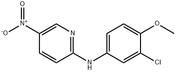 2-(3-chloro-4-methoxyanilino)-5-nitropyridine 结构式