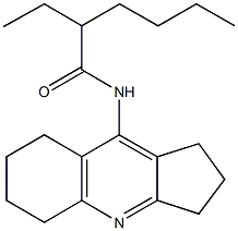2-ethyl-N-(2,3,5,6,7,8-hexahydro-1H-cyclopenta[b]quinolin-9-yl)hexanamide 结构式