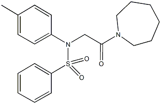 N-(2-azepan-1-yl-2-oxoethyl)-N-(4-methylphenyl)benzenesulfonamide 结构式